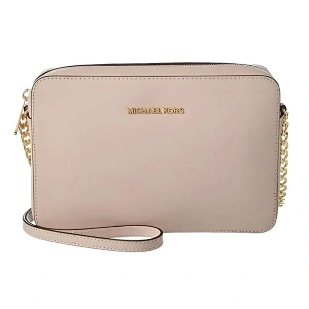 Michael Kors Jet Set Saffiano Leather Crossbody - Soft Pink